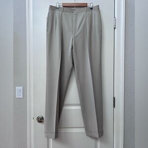 Vintage Polo Ralph Lauren pleated cuffed Extrafine Virgin Wool trousers. 38 6R
